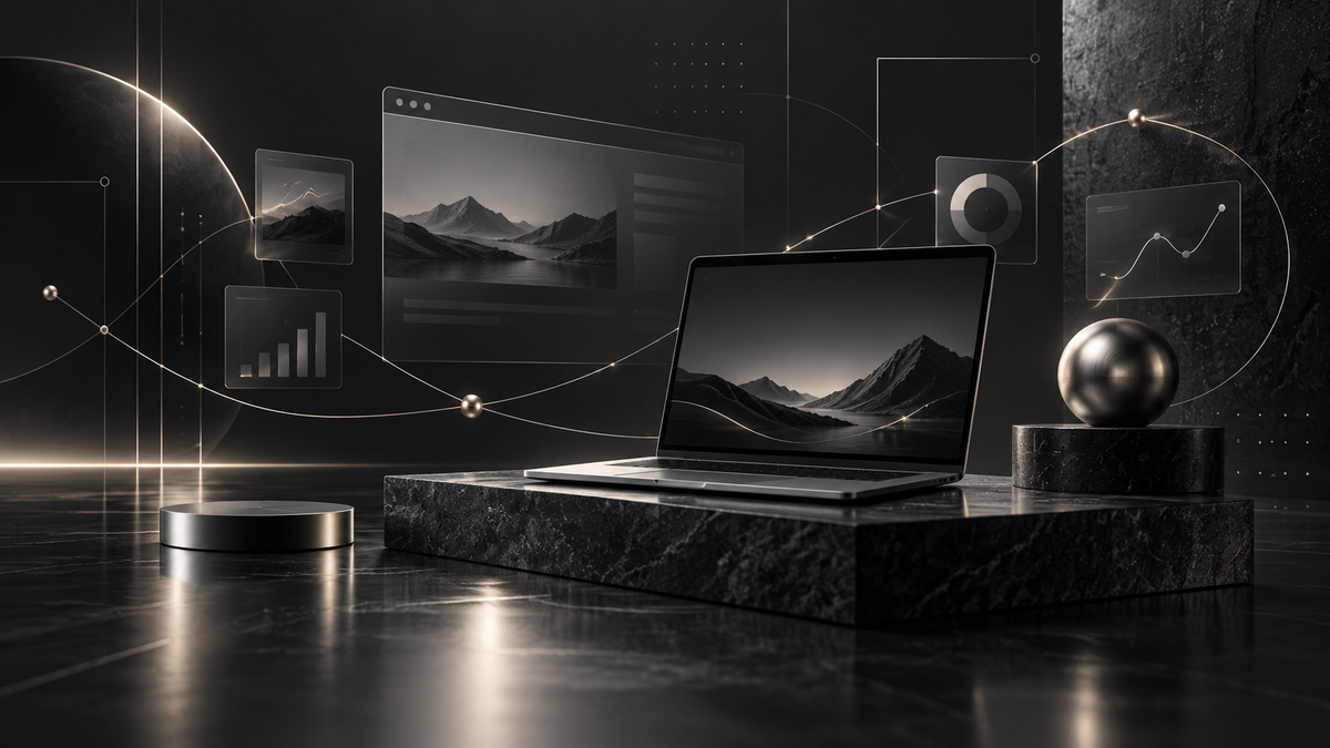 Premium website and digital growth system workspace for a small business