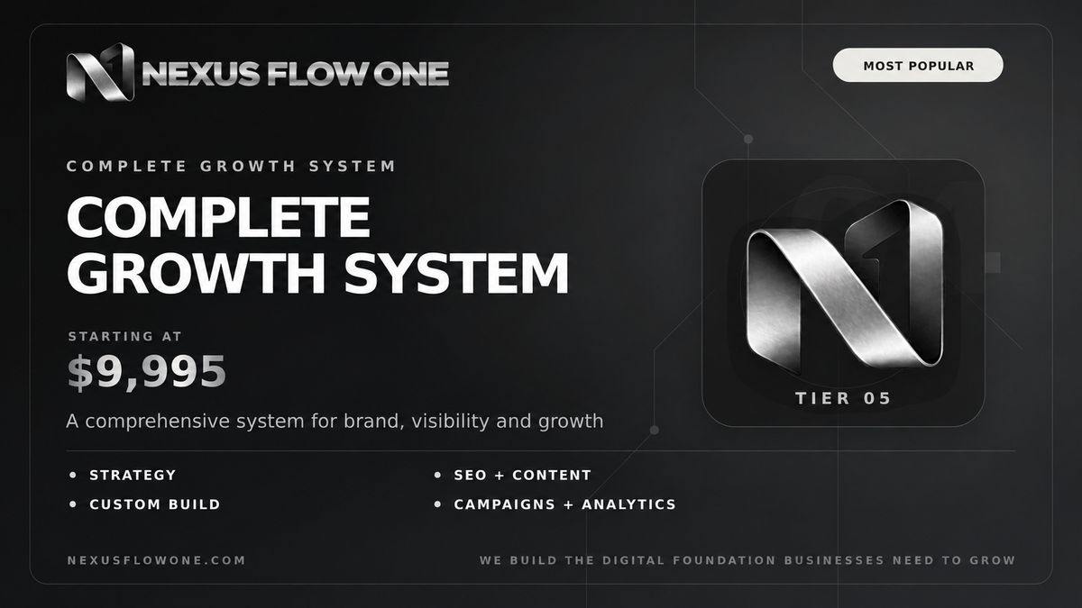 Nexus Flow One Complete Growth System package — $9,995