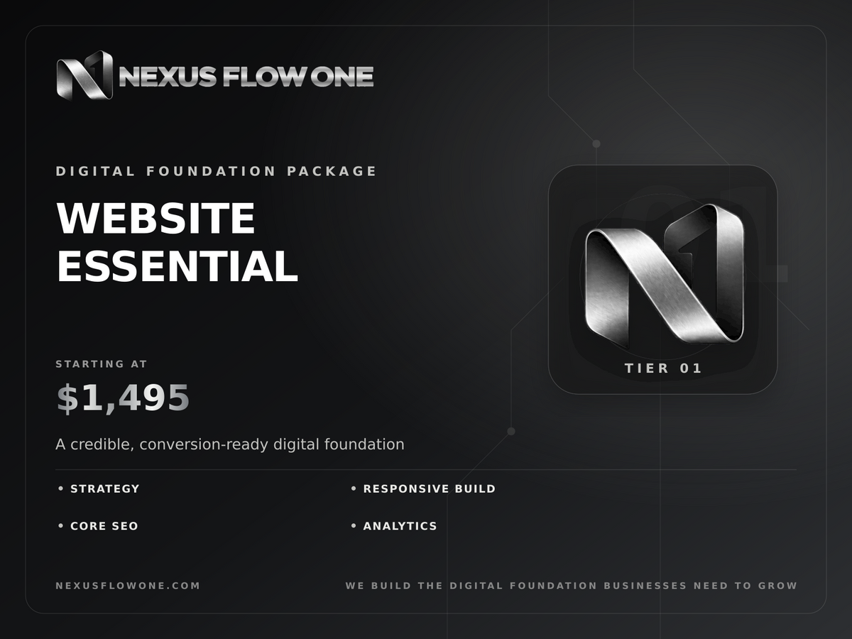 Nexus Flow One Website Essential package — $1,495