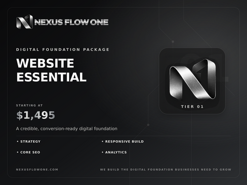 Nexus Flow One Website Essential package — $1,495